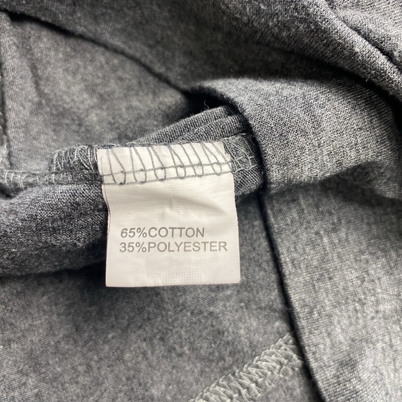 Good Vibes Shirt Womens S‎ Heather Gray Long Sleeve French Terry Pocket Tshirt - Picture 10 of 11